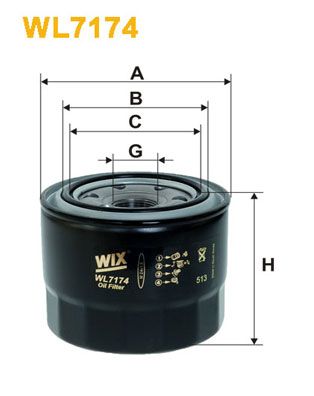 WIX FILTERS alyvos filtras WL7174